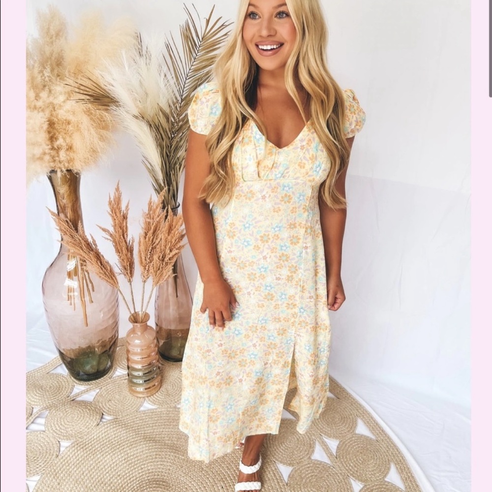 Floral reap the sew dress midaxi